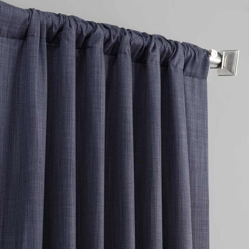 Exclusive Fabrics Italian Textured Faux Linen Insulated Thermal Blackout Curtain (1 Panel) - Premium Texture, Luxurious Elegance