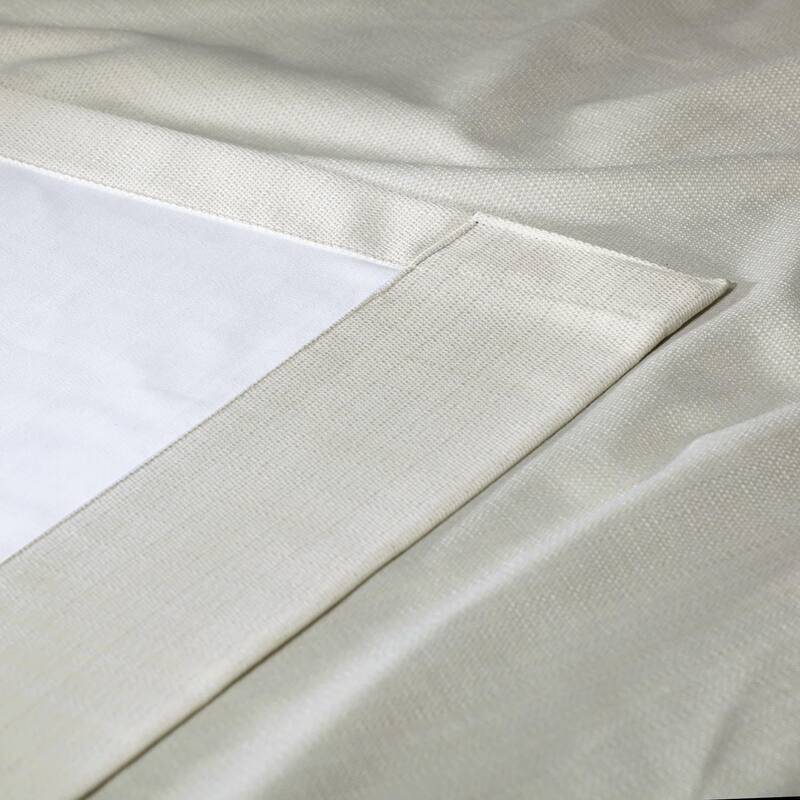 Exclusive Fabrics Italian Textured Faux Linen Insulated Thermal Blackout Curtain (1 Panel) - Premium Texture, Luxurious Elegance