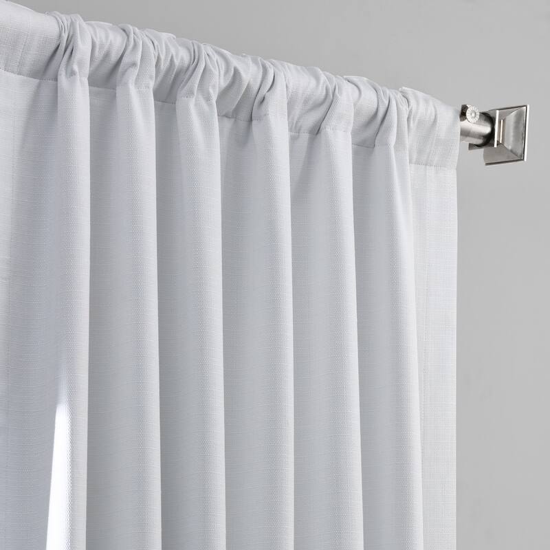 Exclusive Fabrics Italian Textured Faux Linen Insulated Thermal Blackout Curtain (1 Panel) - Premium Texture, Luxurious Elegance