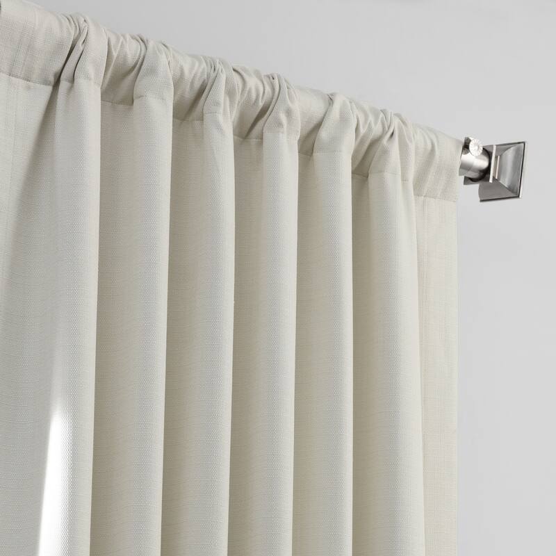 Exclusive Fabrics Italian Textured Faux Linen Insulated Thermal Blackout Curtain (1 Panel) - Premium Texture, Luxurious Elegance