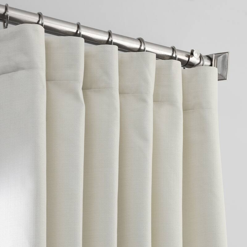 Exclusive Fabrics Italian Textured Faux Linen Insulated Thermal Blackout Curtain (1 Panel) - Premium Texture, Luxurious Elegance
