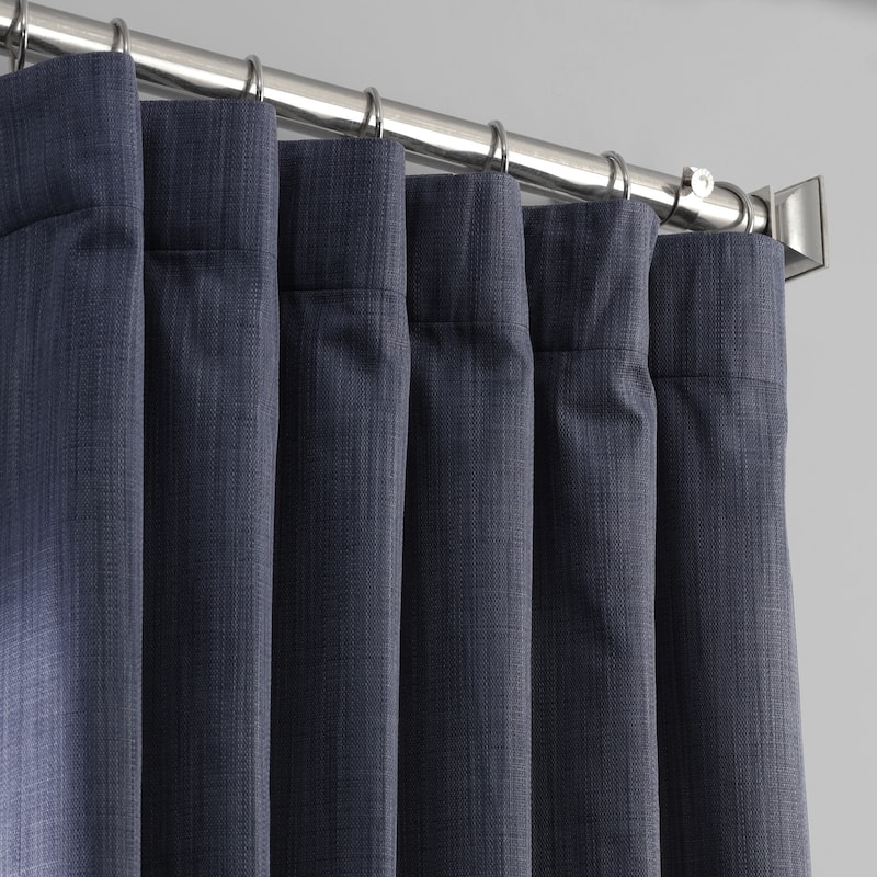 Exclusive Fabrics Italian Textured Faux Linen Insulated Thermal Blackout Curtain (1 Panel) - Premium Texture, Luxurious Elegance