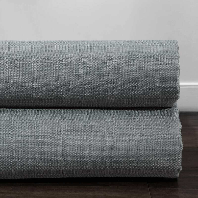 Exclusive Fabrics Italian Textured Faux Linen Insulated Thermal Blackout Curtain (1 Panel) - Premium Texture, Luxurious Elegance