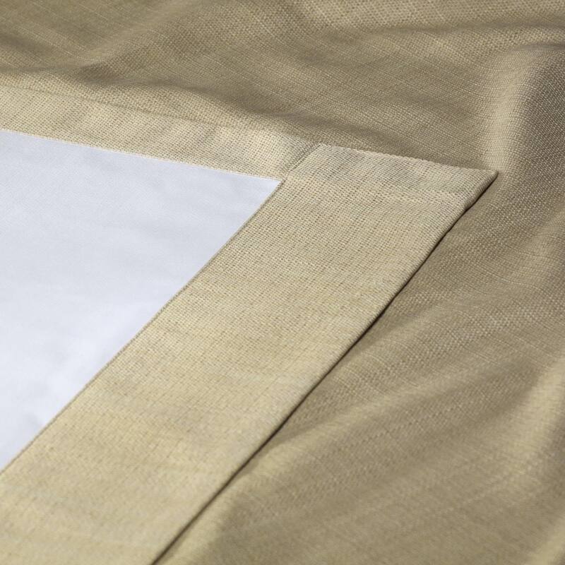 Exclusive Fabrics Italian Textured Faux Linen Insulated Thermal Blackout Curtain (1 Panel) - Premium Texture, Luxurious Elegance