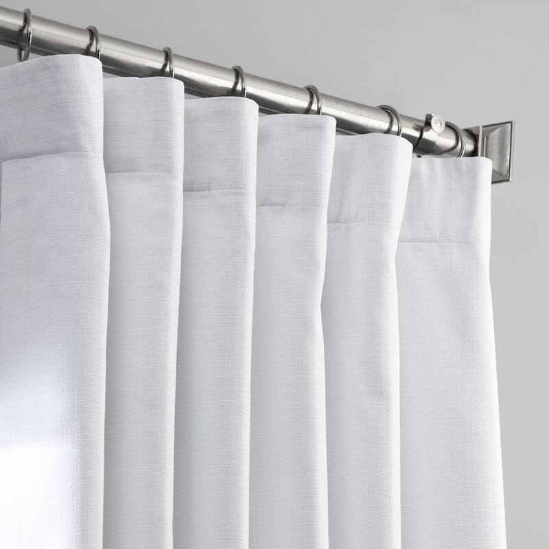 Exclusive Fabrics Italian Textured Faux Linen Insulated Thermal Blackout Curtain (1 Panel) - Premium Texture, Luxurious Elegance