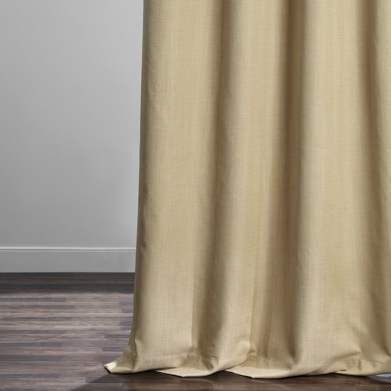 Exclusive Fabrics Italian Textured Faux Linen Insulated Thermal Blackout Curtain (1 Panel) - Premium Texture, Luxurious Elegance