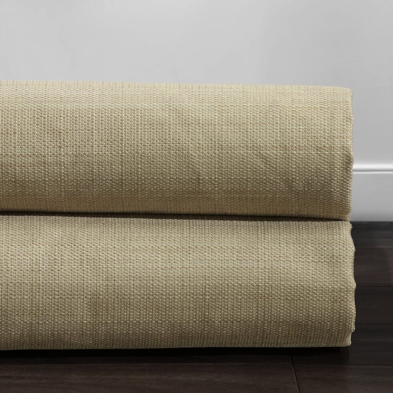 Exclusive Fabrics Italian Textured Faux Linen Insulated Thermal Blackout Curtain (1 Panel) - Premium Texture, Luxurious Elegance