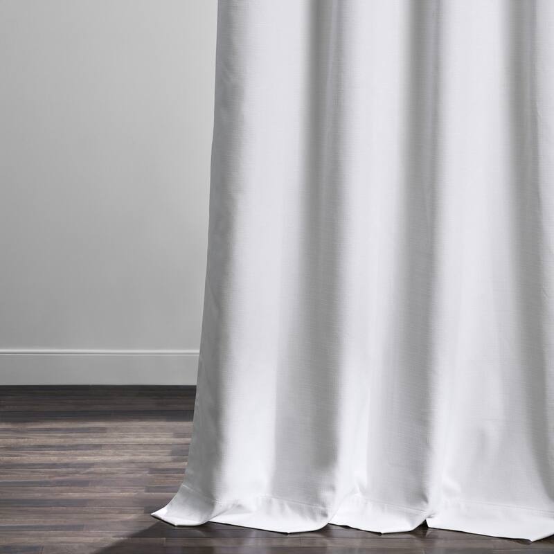 Exclusive Fabrics Italian Textured Faux Linen Insulated Thermal Blackout Curtain (1 Panel) - Premium Texture, Luxurious Elegance