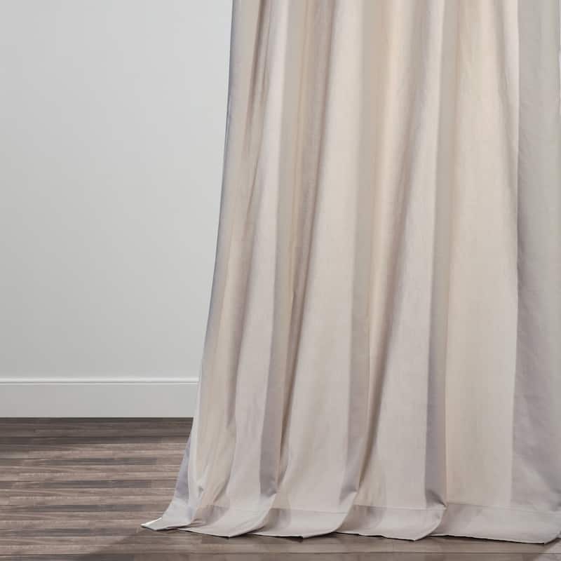 Exclusive Fabrics Solid Cotton Pleated Curtain (1 Panel)