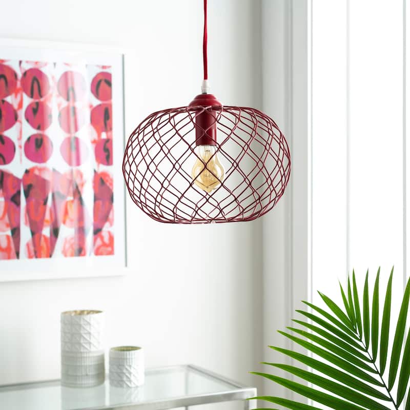 Artistic Weavers Moxee Contemporary Monochromatic 1-light Pendant - Red - 8" x 7.5" x 7.5"