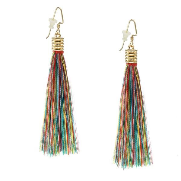 Pendant Boho Multi Colored Earrings Statement Earrings Blue