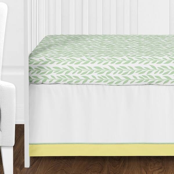Sweet Jojo Designs Yellow Green And White Boho Floral Sunflower Girl 4 Pc Nursery Crib Bedding Set Farmhouse Watercolor Flower Overstock 29167747 The design uses 100% cotton fabrics that are machine washable for easy care. sweet jojo designs