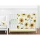 preview thumbnail 1 of 6, Sweet Jojo Designs Yellow Green White Boho Floral Sunflower 11-pc Girl Nursery Crib Bedding Set - Farmhouse Watercolor Flower