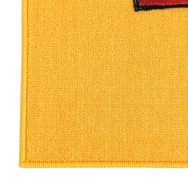 ABC Alphabet Pete Design Black//Yellow Home Dynamix Cat 35.4x51 Rectangle Non-Skid Rug