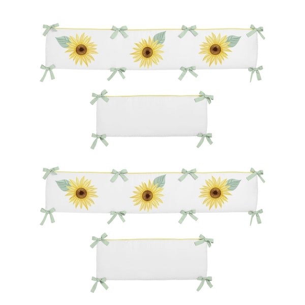 Sweet Jojo Designs Yellow Green White Boho Floral Sunflower