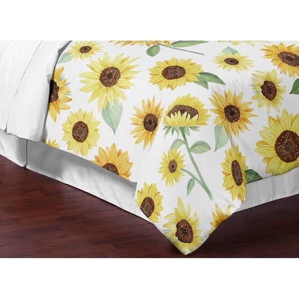 Shop Sweet Jojo Designs Yellow Green White Boho Floral Sunflower