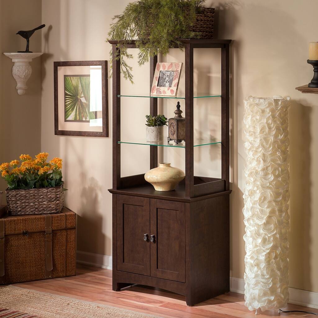 Tall Library Storage Cabinet with Doors