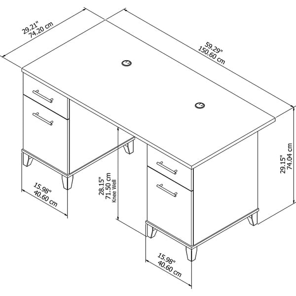 Copper Grove Shumen 60W Office Desk