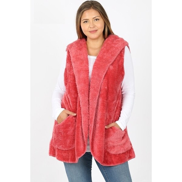 plus size fuzzy hoodie