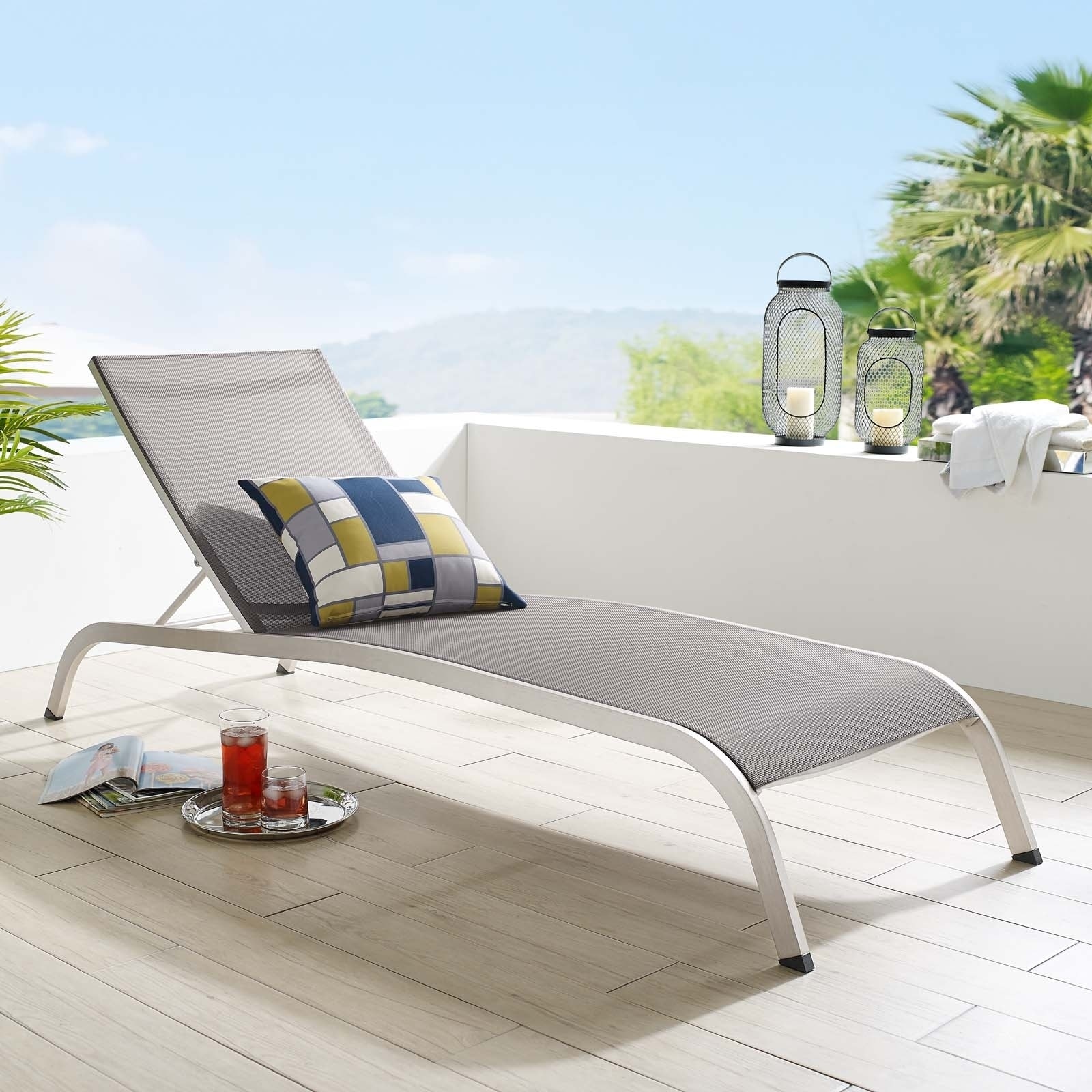 Savannah Outdoor Patio Mesh Chaise Lounge Chair Mesh Chaise Outdoor Patio Lounge Chair