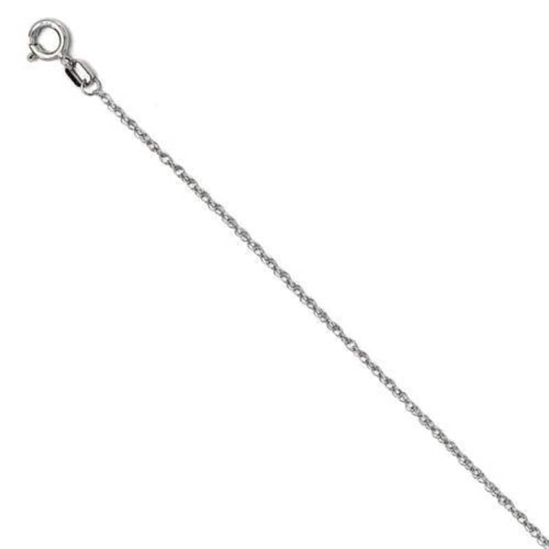 1/3 Ct Diamond Sideways Cross Pendant 14k White Gold & 18" Chain 1 1/4" Wide