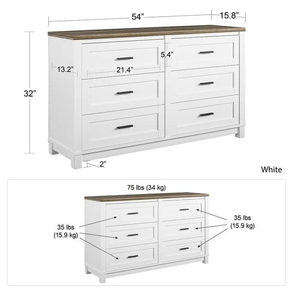 Shop Avenue Greene Westerville 6 Drawer Dresser Overstock 29169020