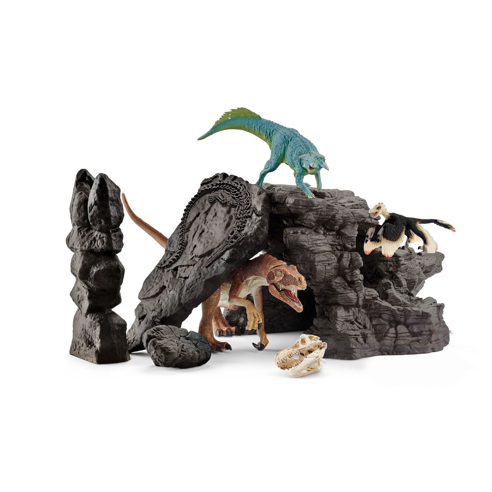 schleich dino set with cave