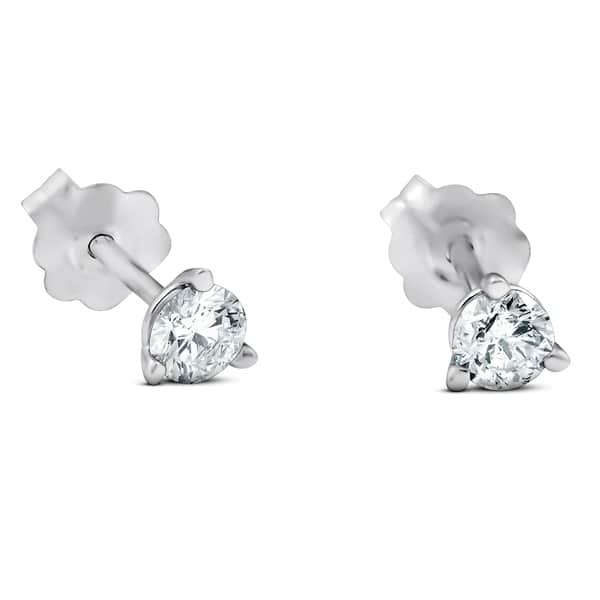 Shop 1 4 Cttw Round Diamond Ideal Cut Studs 14k White Gold Lab