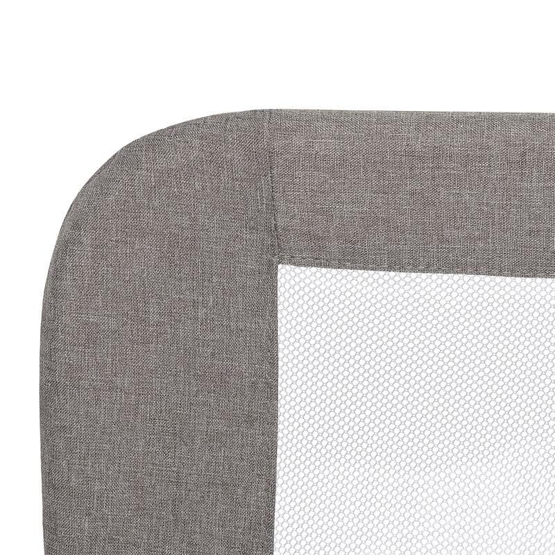 Dream On Me 3D Linen fabric and Mesh Security Bed Rail in Grey Size - Twin