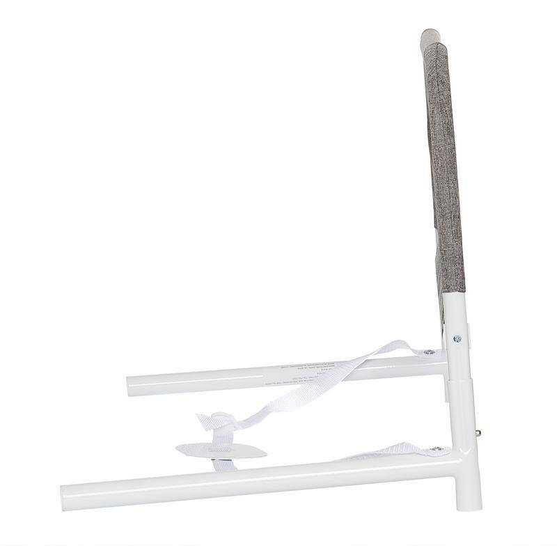 Dream On Me 3D Linen fabric and Mesh Security Bed Rail in Grey Size - Twin