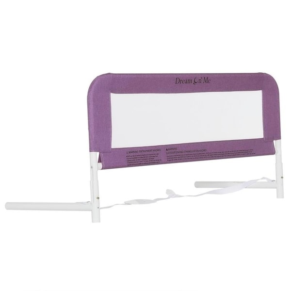 Dream On Me 3D Linen fabric and Mesh Security Bed Rail in Purple Size - Twin