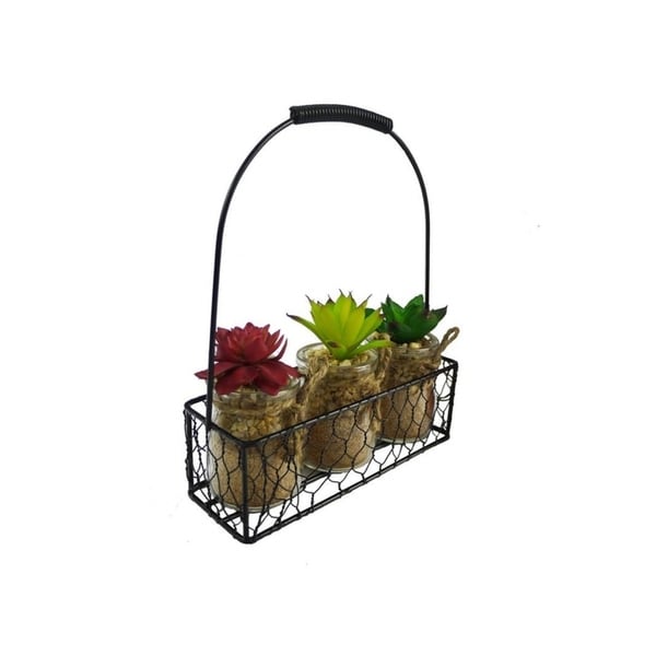 Artificial Succulents Vintage Wooden Crate. Opens flyout.
