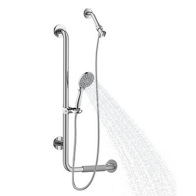 PULSE ShowerSpas ErgoSlideBar Left in Polished Stainless