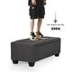 Adeco OF0047 48 Inches Long Storage Bench Ottoman, Dark Gray - Thumbnail 4