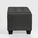 Adeco OF0047 48 Inches Long Storage Bench Ottoman, Dark Gray - Thumbnail 5