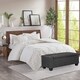 Adeco OF0047 48 Inches Long Storage Bench Ottoman, Dark Gray - Thumbnail 6