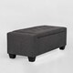 Adeco OF0047 48 Inches Long Storage Bench Ottoman, Dark Gray - Thumbnail 7