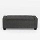 Adeco OF0047 48 Inches Long Storage Bench Ottoman, Dark Gray - Thumbnail 0