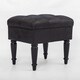 Adeco Ottoman Stool Seat Modern Mid -18 Inches Height (Night Black) - Thumbnail 0