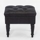 Adeco Ottoman Stool Seat Modern Mid -18 Inches Height (Night Black) - Thumbnail 4