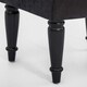 Adeco Ottoman Stool Seat Modern Mid -18 Inches Height (Night Black) - Thumbnail 3