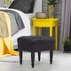 Adeco Ottoman Stool Seat Modern Mid -18 Inches Height (Night Black) - Thumbnail 6