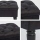 Adeco Ottoman Stool Seat Modern Mid -18 Inches Height (Night Black) - Thumbnail 2
