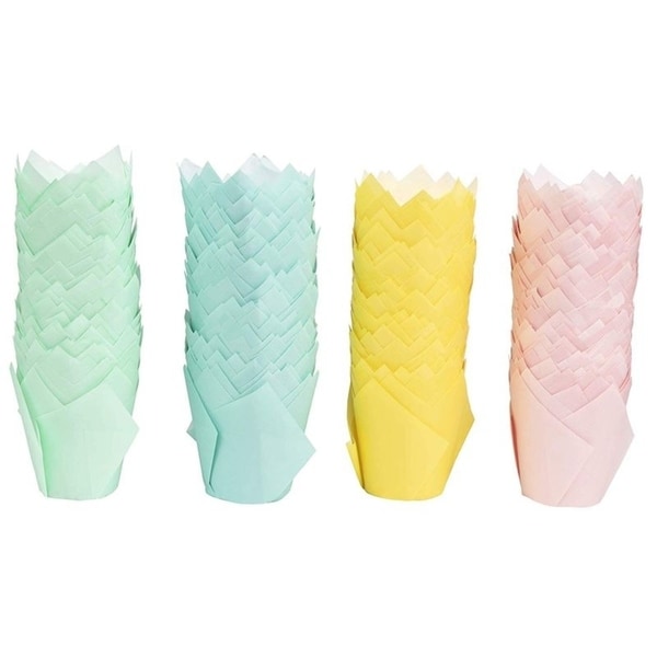 Professional Baking 50 Dark Green Tulip Muffin Wraps Great for Parties