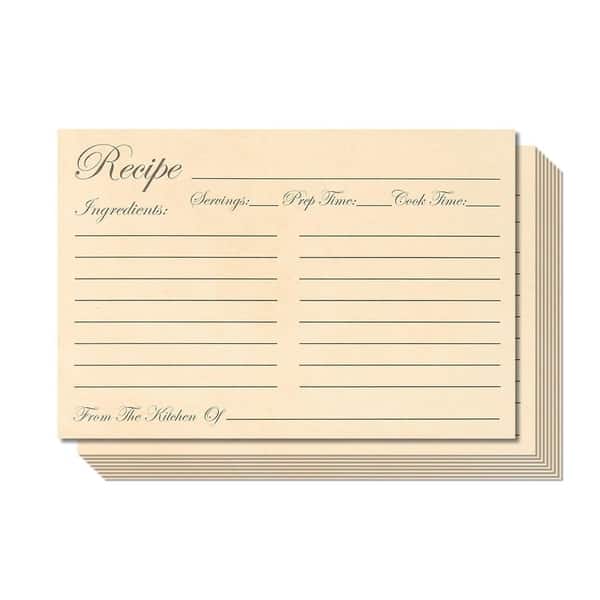 Recipe Card Sleeves - 4x6 - The Kitchen Table