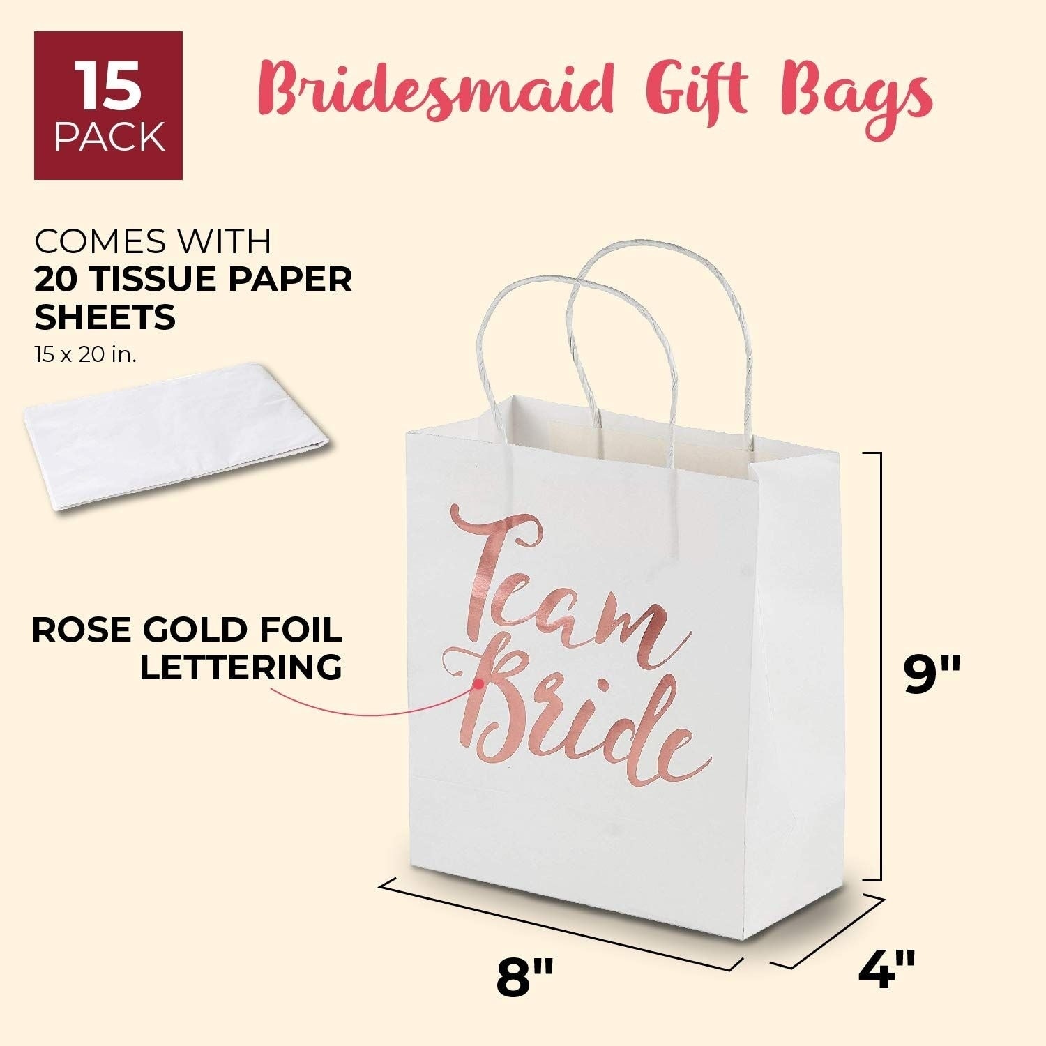 rose gold bridesmaid bag