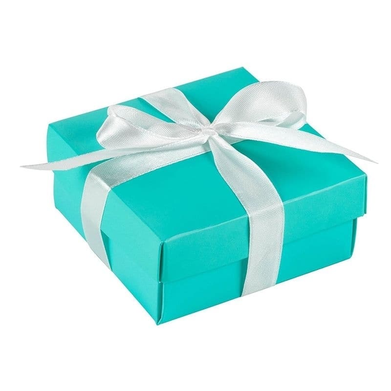 Blue Panda 24 Pack Small Turquoise Gift Boxes with Lids & Ribbon for Presents, 3.7x3.7x1.6"