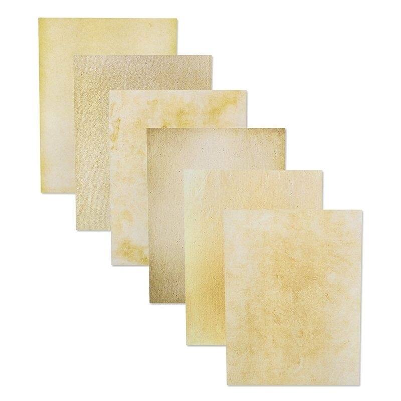 Paper Junkie 48 Sheets Aged Paper, Old Fashion Vintage Design, 8.5 x 11 Inches