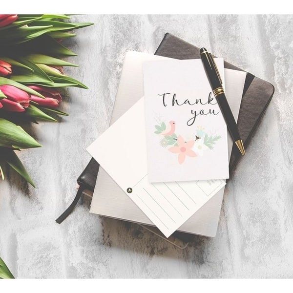 72 Pack Blank Thank You Postcards For Wedding Bridal Baby Shower Floral Note Overstock 29172996