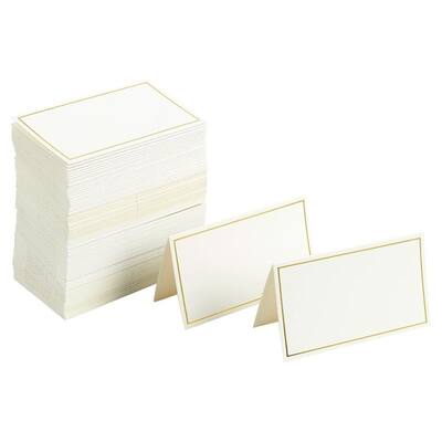 Best Paper Greetings 100 Pack Name Cards for Table Setting for Dining Tables, Restaurants, 3.5 x 2 In